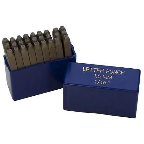 1/16-Inch Steel Letter Punch Set for Metal Marking