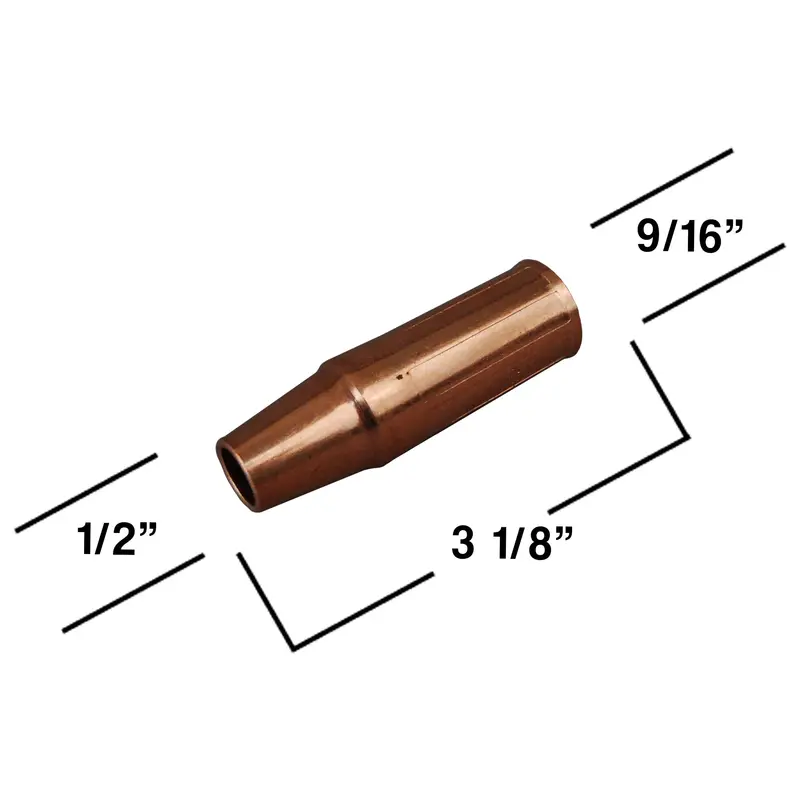 1/2-Inch Flush MIG Welding Nozzle – Tweco #3 Style, 2-Pack
