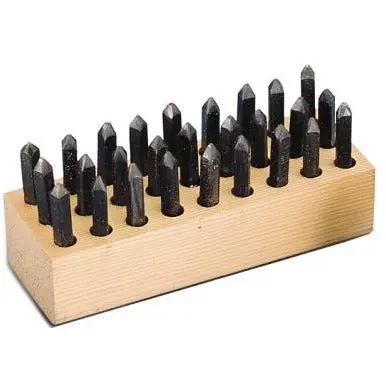 1/8-Inch Steel Letter Punch Set for Jewelry and Tool Identification