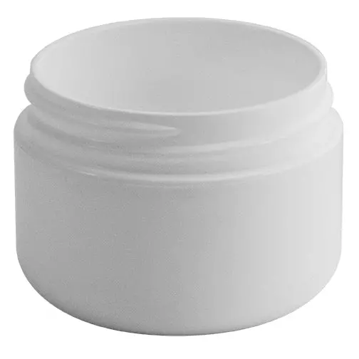 1 oz White Double-Wall PP Jar with Round Base – 53-400 Neck Finish