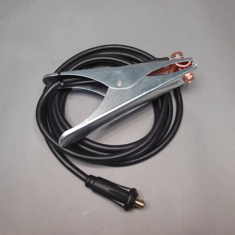 10-Foot #4 AWG 25 Dinse Ground Cable with Clamp