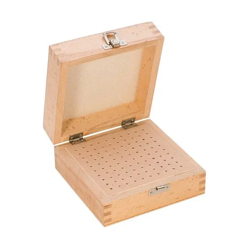 100-Compartment Wooden Rotary Tool Storage Box