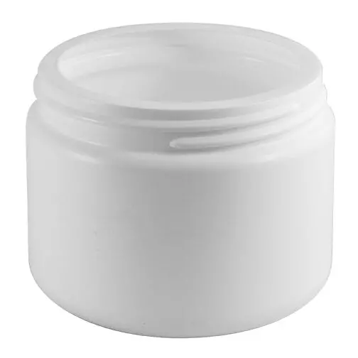 12 oz White HDPE Wide-Mouth Canister – 89-400 Thread Finish