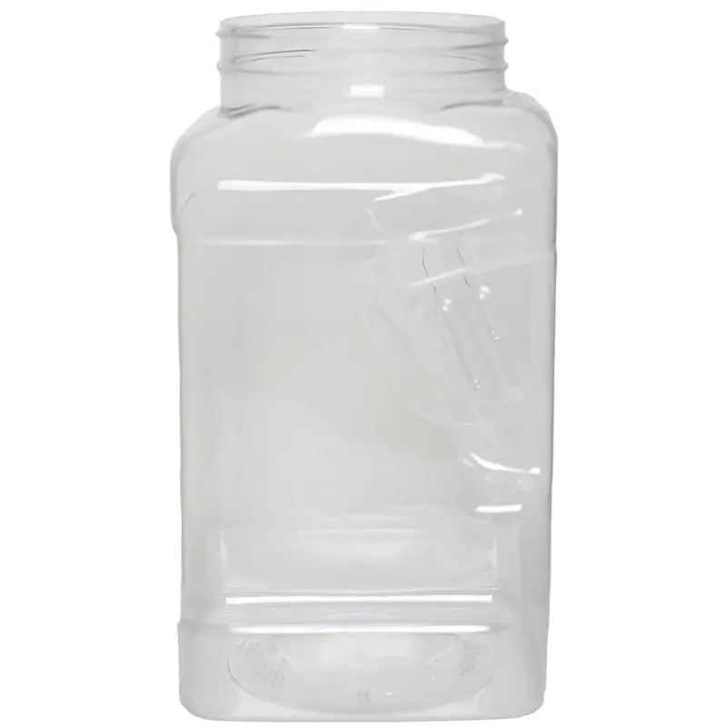 120 oz Clear PET Square Storage Jar – 110-400 Cap