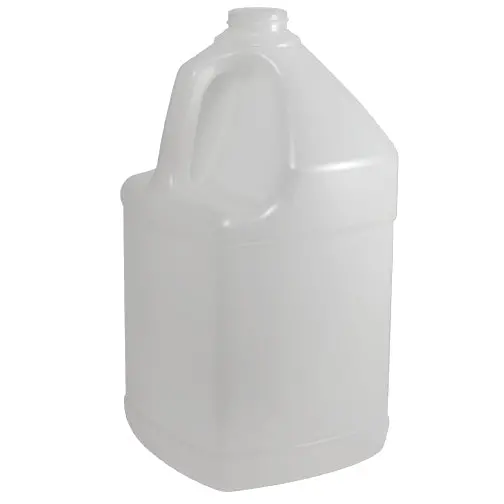128 oz (1-Gallon) Natural HDPE Square Industrial Bottle – 38-400 Closure
