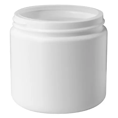 16 oz White HDPE Wide-Mouth Jar with 89-400 Closure