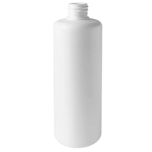 16oz White HDPE Cylindrical Container with 28-410 Neck Finish