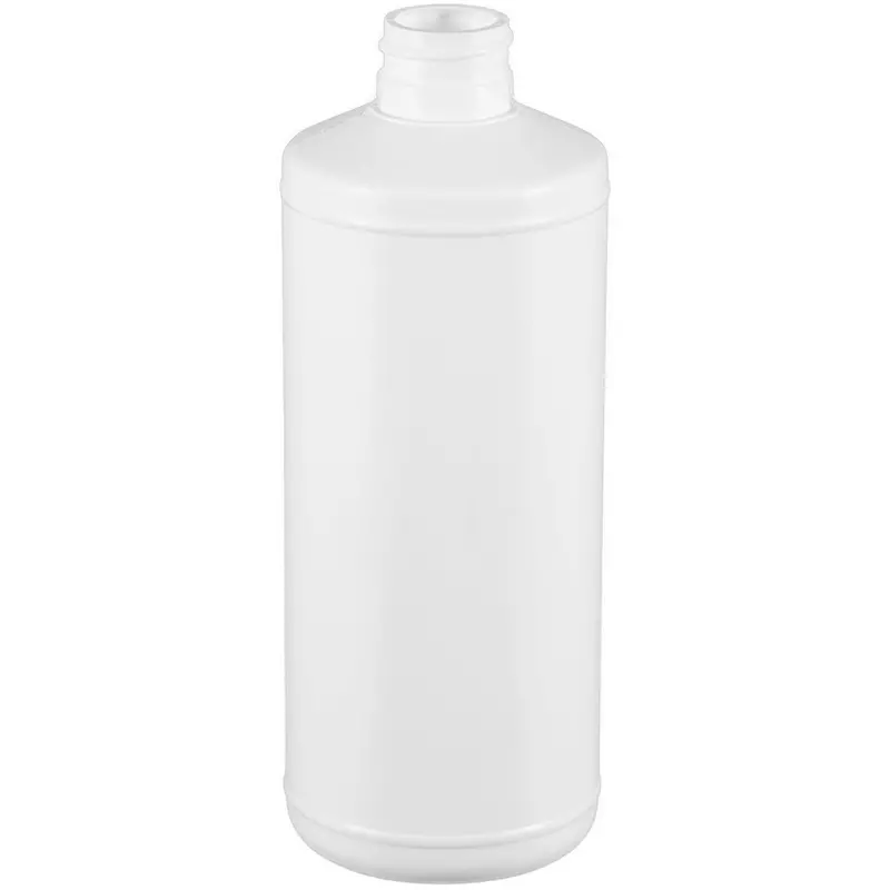 16oz White HDPE MCR Cylindrical Bottle – 28-410 Neck