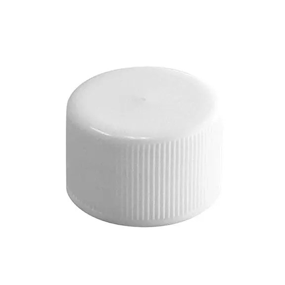 20-410 White Ribbed PP Cap with F217 Foam Liner