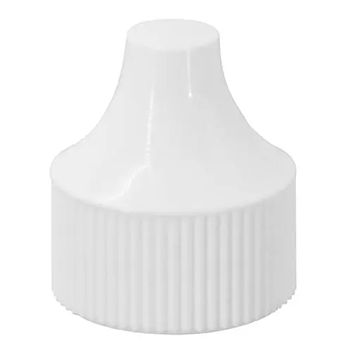 20-410 White Ribbed PP Dropper Overcap