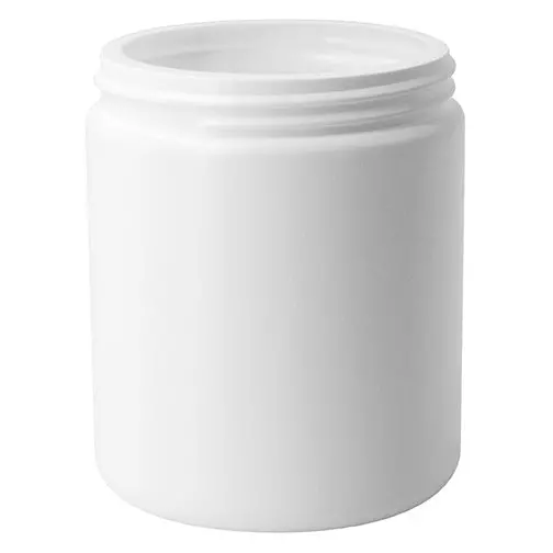 20 oz White HDPE Wide-Mouth Canister with 89-400 Thread Finish