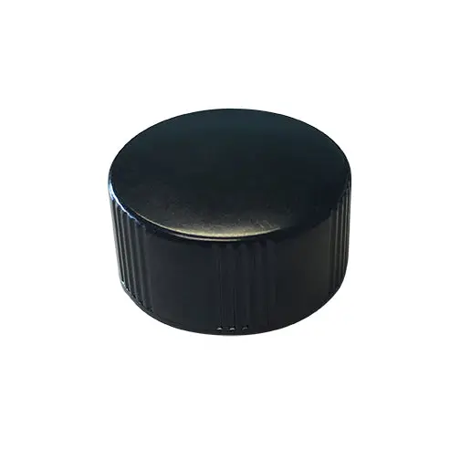 20mm Black Phenolic Cap with 20-400 Thread and Poly-Seal Cone Liner