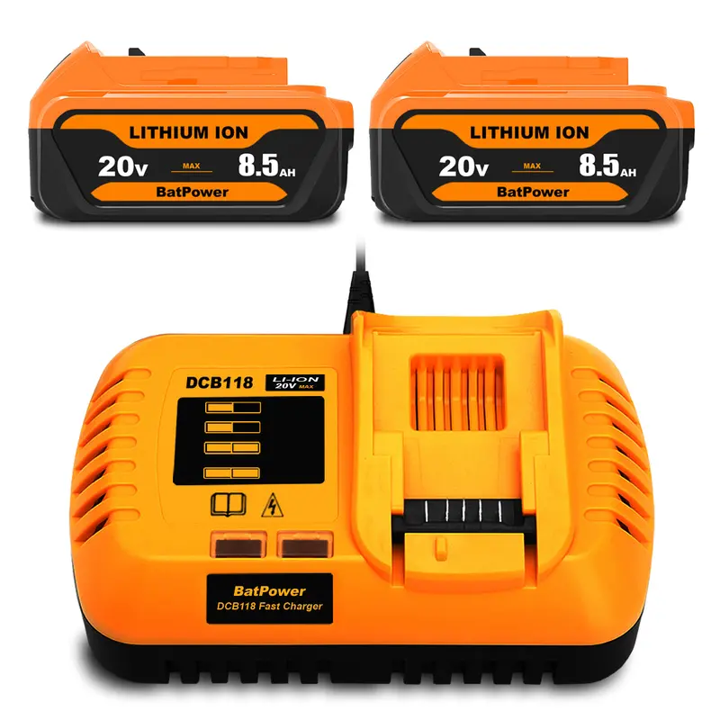 20V Max 8.5Ah Dewalt Battery & Charger Kit – DCB208/DCB207/DCB206 Compatible