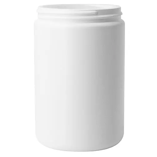 25 oz White HDPE Wide-Mouth Canister with 89-400 Finish