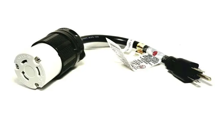 30-Amp Twist-Lock to 15-Amp Plug Adapter