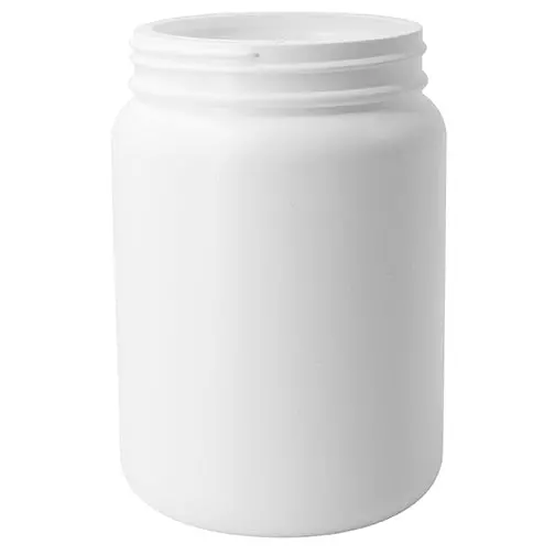 46 oz White HDPE Wide-Mouth Canister with 100-400 Neck Finish