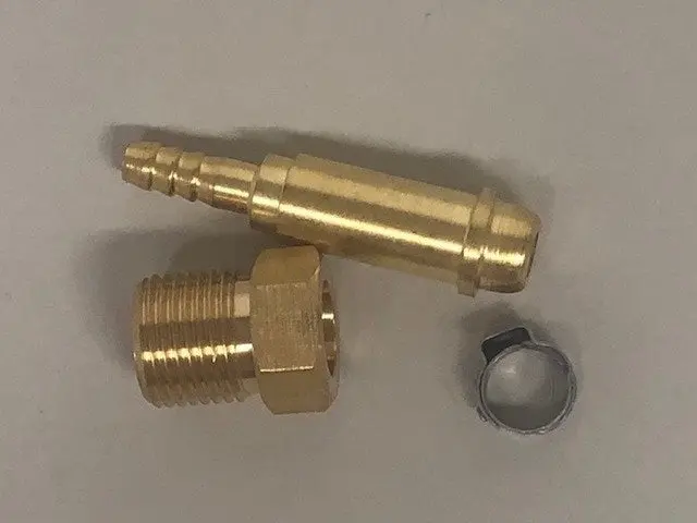 5/8-18 Right-Hand Thread Gas Fitting with Secure Clamp