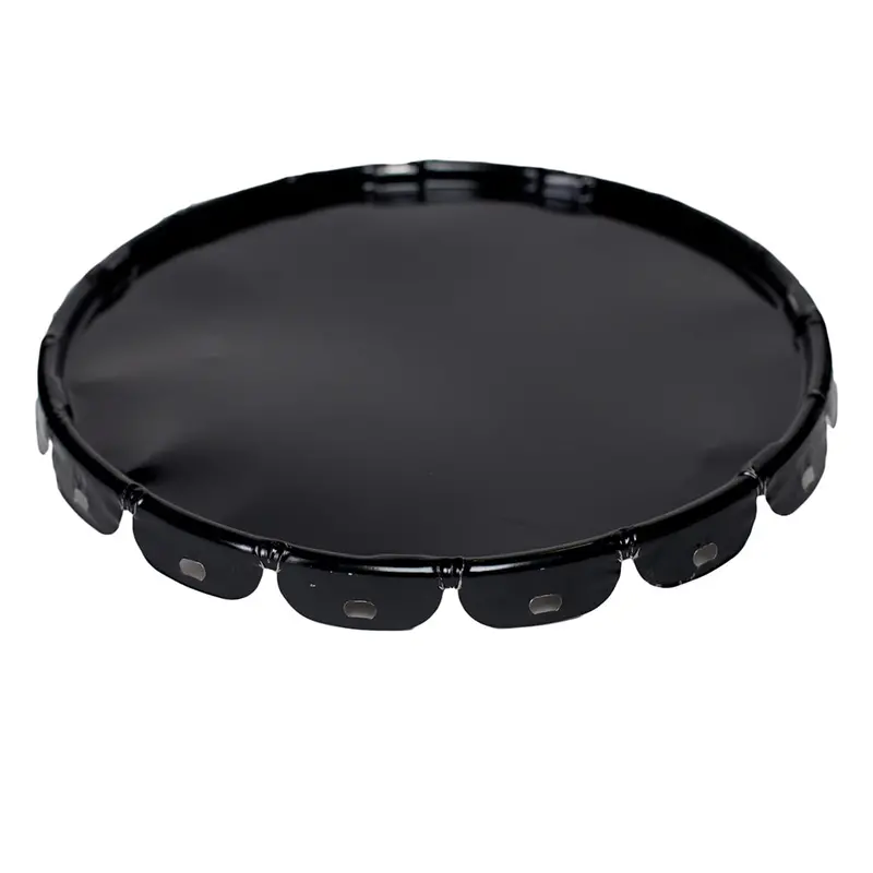 5-Gallon Black Steel Pail Lid with Gasket Seal (29 Gauge)