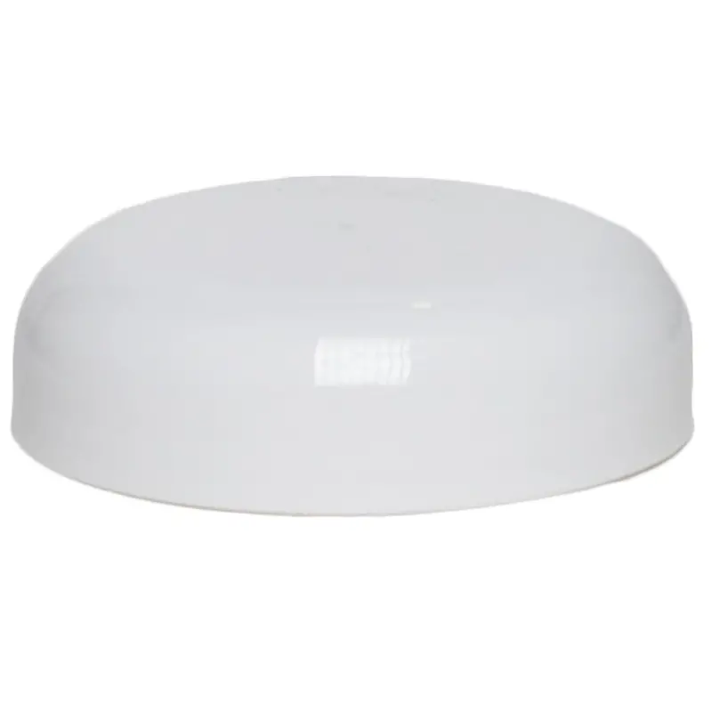 53-400 White Domed Plastic Caps – Unlined