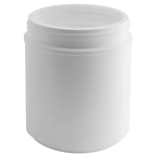 55 oz White HDPE Wide-Mouth Canister – 120-400 Closure
