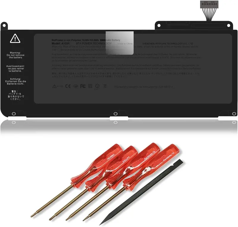 63.5Wh Replacement Battery for Apple MacBook 13.3″ Unibody (Late 2009–Mid 2010) – Model A1331 / A1342
