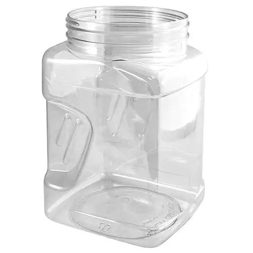 64 oz Clear PET Square Jar – 110-400 Neck Size