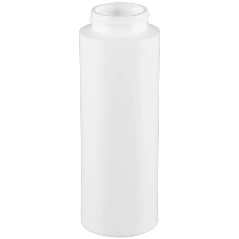 8 oz White HDPE Cylinder Bottle – 38-400 Closure