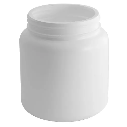 865 cc White HDPE Packer Canister, 89-400 Thread Size