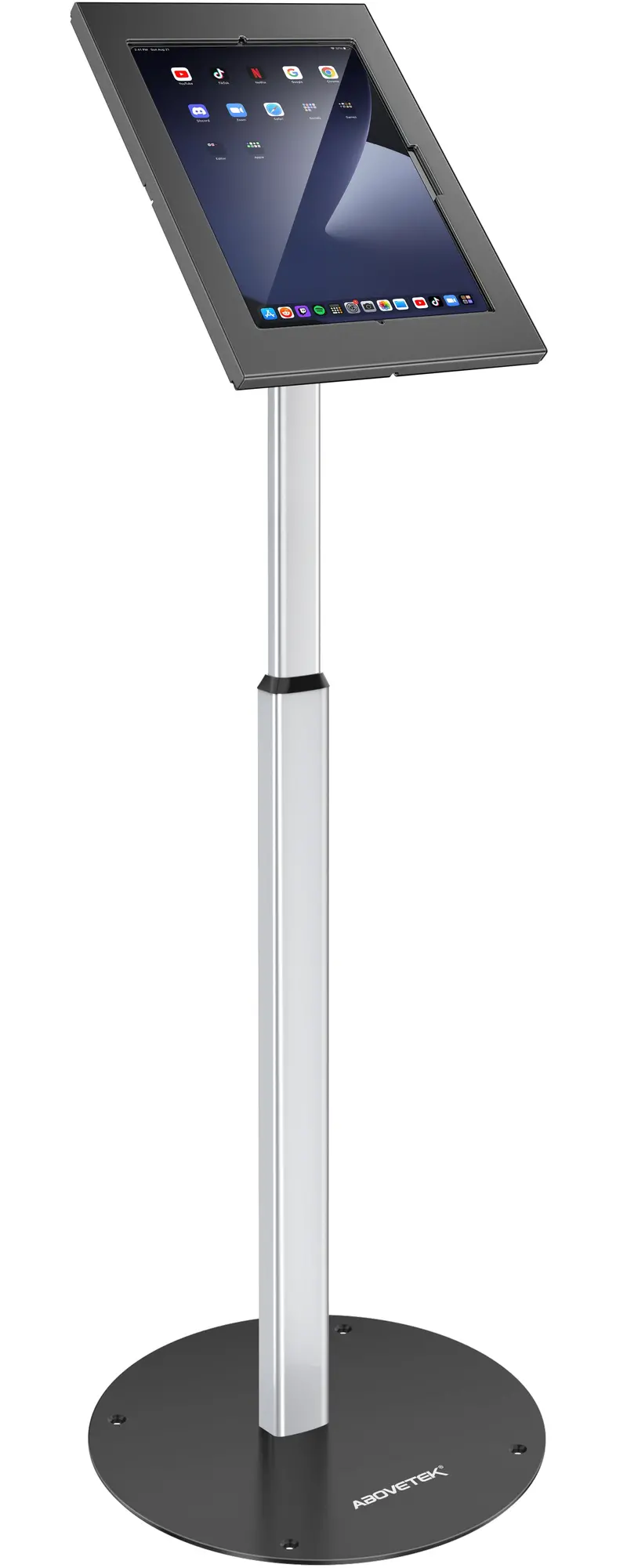 AboveTEK TH-617 Secure Tablet Floor Stand – Vandal-Resistant
