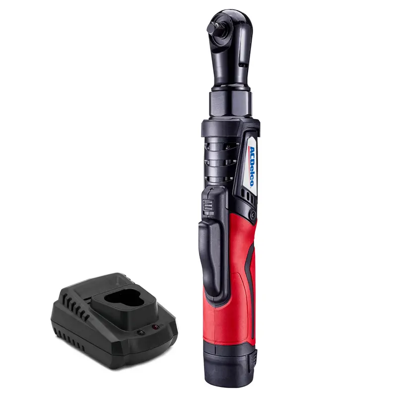 ACDelco G12 12V Brushless 3/8″ Ratchet Wrench – 65 ft-lbs Torque Tool Kit (ARW1210-3P)
