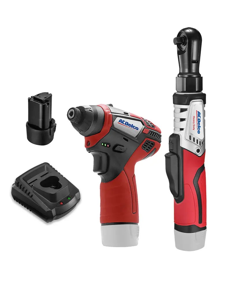 ACDelco G12 12V Brushless Ratchet & Impact Driver Combo Kit (ARW12103-K2)