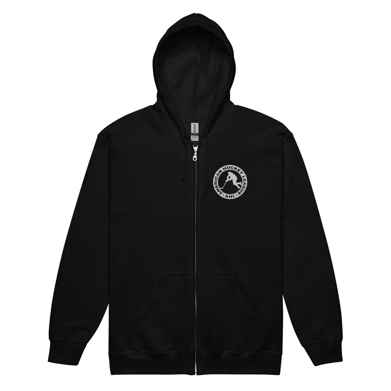 AHL Official Primary Logo Full-Zip Embroidered Hoodie for Adults