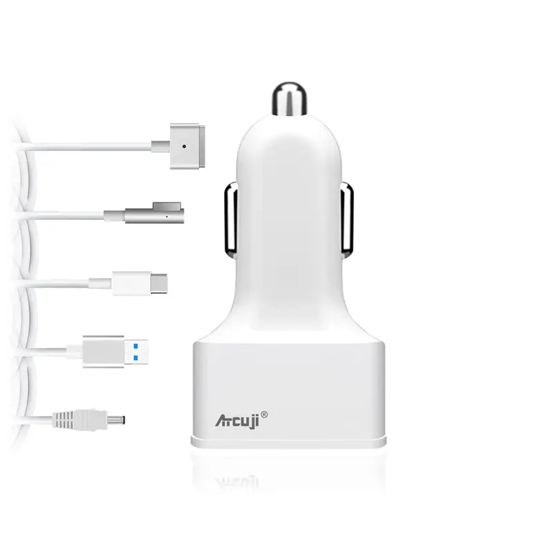 AT13MC 130W Car Charger with Power Delivery & MagSafe 2 Compatibility for MacBook Pro, Air, iPhone, iPad, Galaxy, and Android Devices