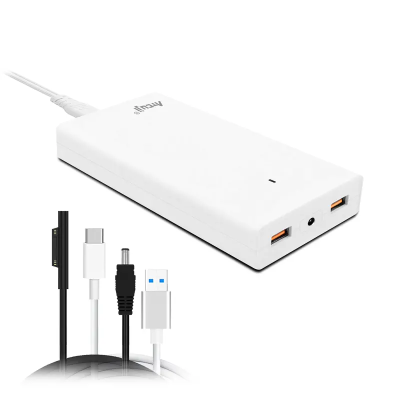 AT14SA 140W Slim Surface Pro Power Adapter with Dual Quick Charge USB Ports for Surface Pro, Book, and Go