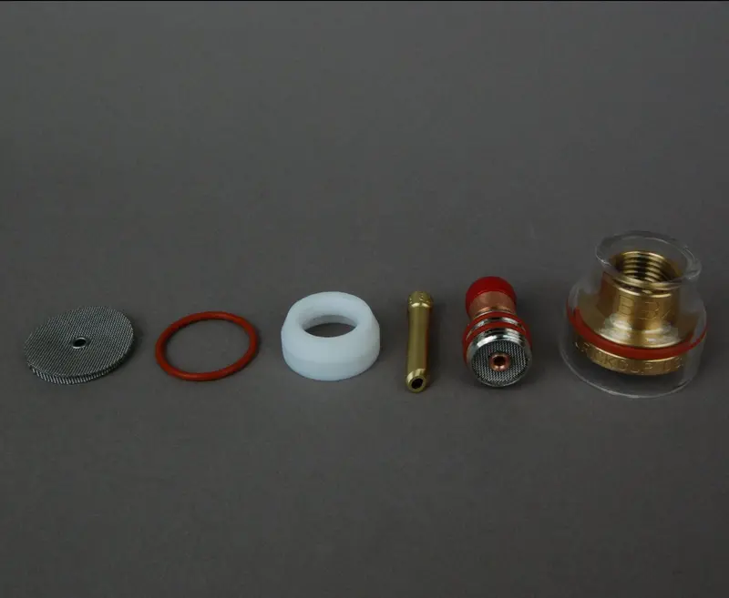 BBW16 Pyrex TIG Cup Kit with Brass Lens – Compatible with 17, 18, and 26 Series Torches (SKU: BBWSG19-17KIT)