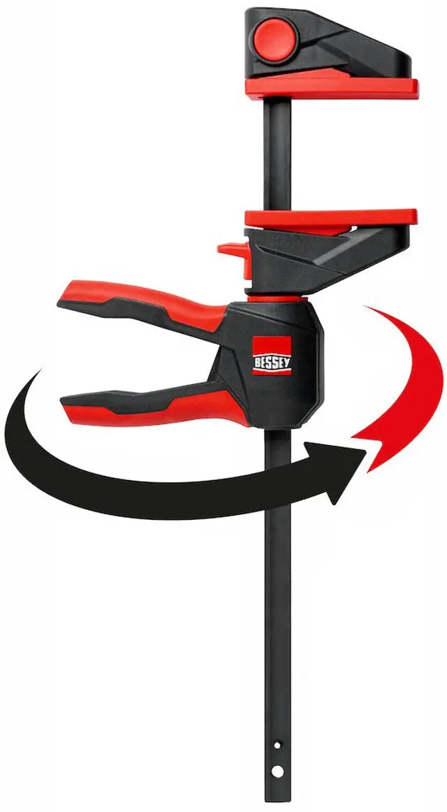 BESSEY EHKL360-18 One-Hand Trigger Bar Clamp – 18″ Reach, 360° Rotating Handle