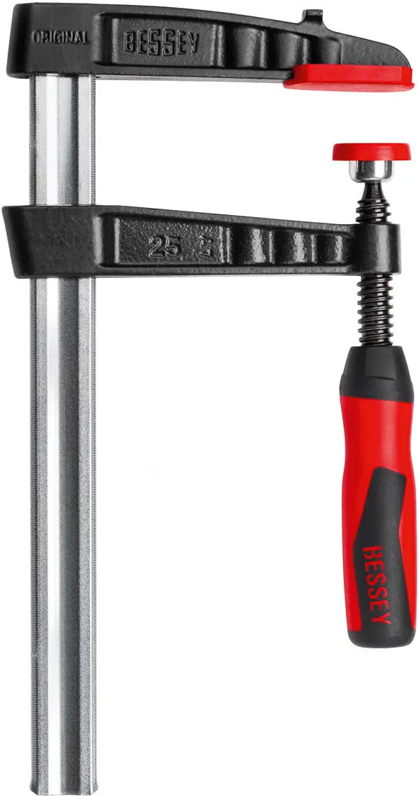 BESSEY TG4.016+2K Medium-Duty F-Clamp – 4″ x 16″, 880 lb Capacity, Dual-Knob Operation & Replaceable Pads