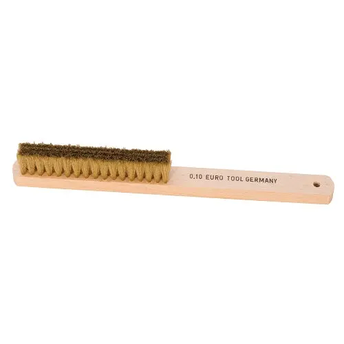 Brass-Bristle Hand Brush for Detailed Surface Cleaning