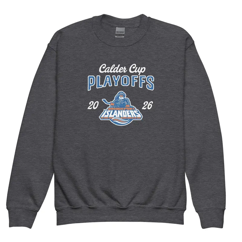 Bridgeport Islanders 2026 Calder Cup Playoffs Youth Fleece Crewneck