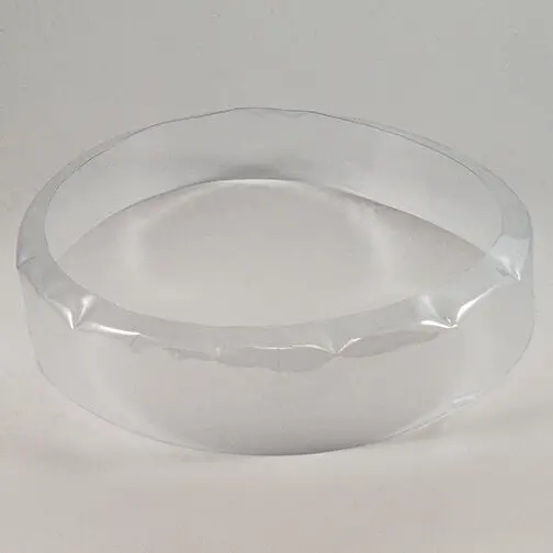Clear Round Preformed Shrink Bands – 250mm × 30mm + 10mm Extension
