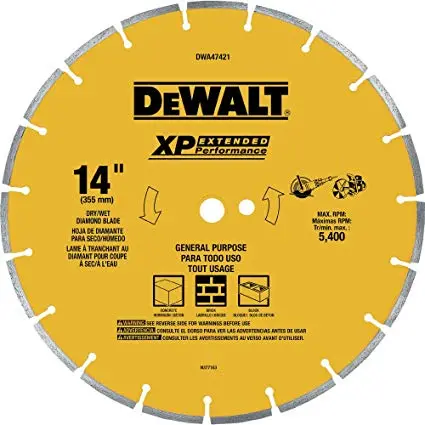 DEWALT 14-Inch Segmented-Rim General-Purpose Diamond Blade (DWA47421)