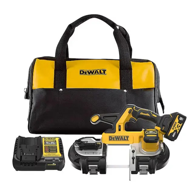 DEWALT 20V MAX 3-1/4″ Mid-Size Bandsaw Kit – Includes 5.0Ah Battery & Charger (DCS378P1)
