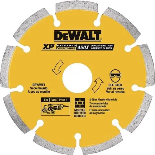 DEWALT 6-Inch x 0.25-Inch Diamond Tuck Pointing Blade for Mortar Removal