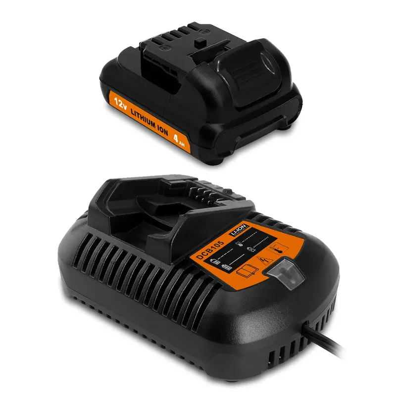 DEWALT DCB124 12V 4.0Ah Battery & Charger Replacement – Compact Lithium Combo (Replaces DCB122, DCB120)