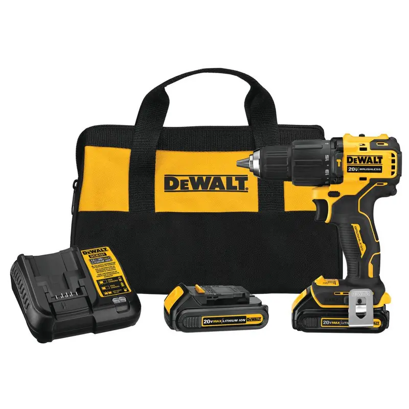 DEWALT DCD709C2 20V MAX Compact Brushless Hammerdrill Kit – ATOMIC Series