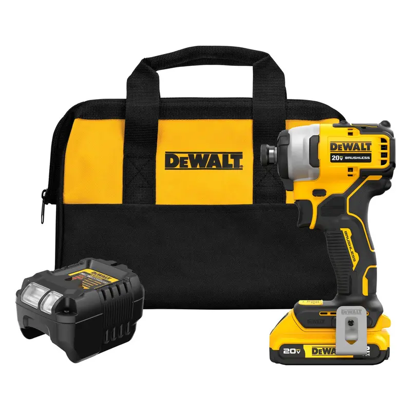 DEWALT DCF809D1 ATOMIC 20V MAX Brushless Compact Impact Driver Kit – Includes Battery & Charger