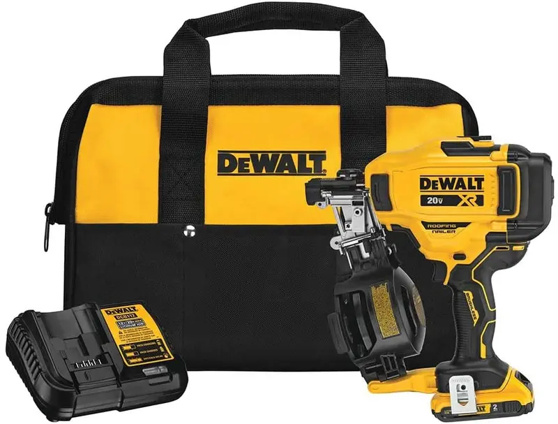 DEWALT DCN45RND1 — 20V MAX Cordless Roofing Nailer Kit with 2.0 Ah Battery