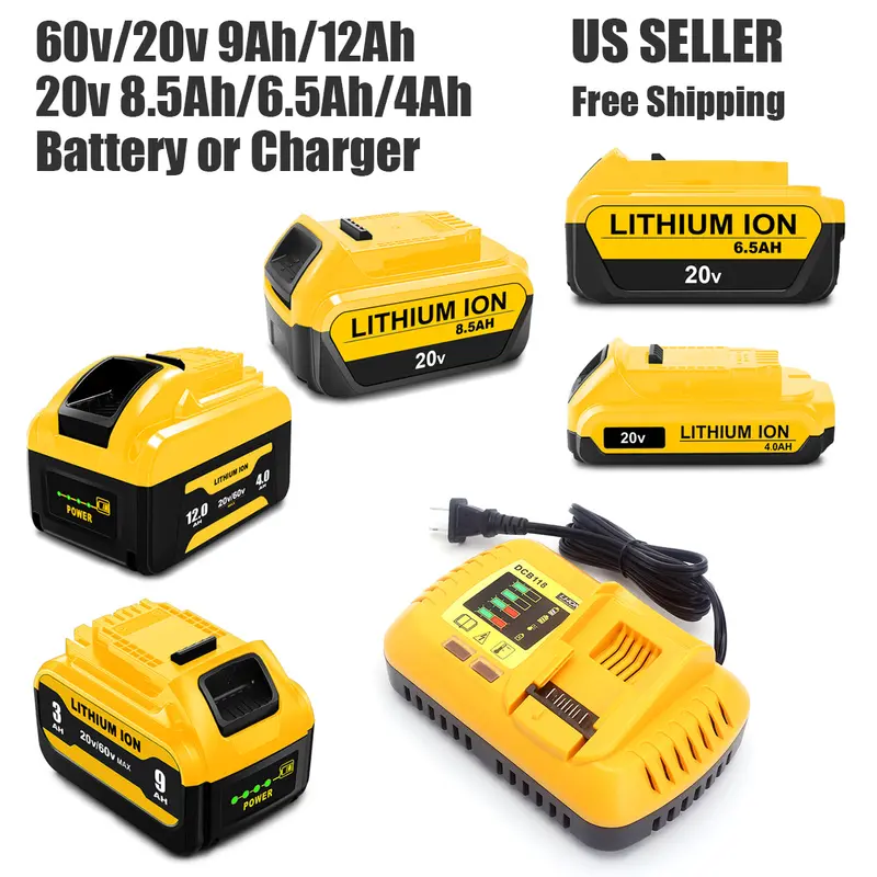 DEWALT Dual-Voltage Battery & Charger Kit – Supports 20V MAX and FLEXVOLT 60V Platforms