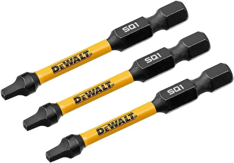 DEWALT FlexTorq Square #1 Screwdriver Bits – 2.25-Inch 3-Pack for Fine-Adjustment Fastening