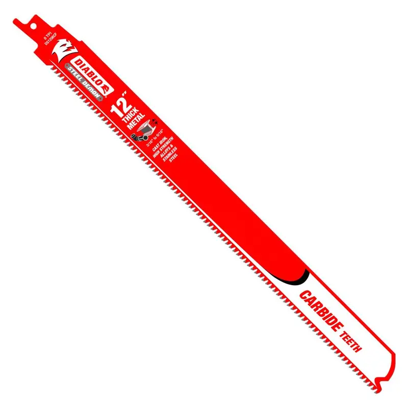 Diablo 12″ Carbide-Tipped Reciprocating Blade — Heavy-Duty Metal Cutting
